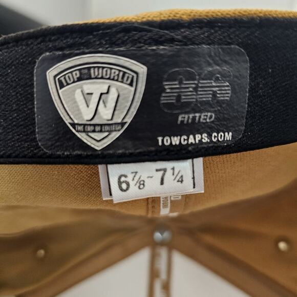 New Orleans Saints Fitted Hat Cap NFL Two Tone Trumpet White Gold One Size  B - Picture 8 of 9